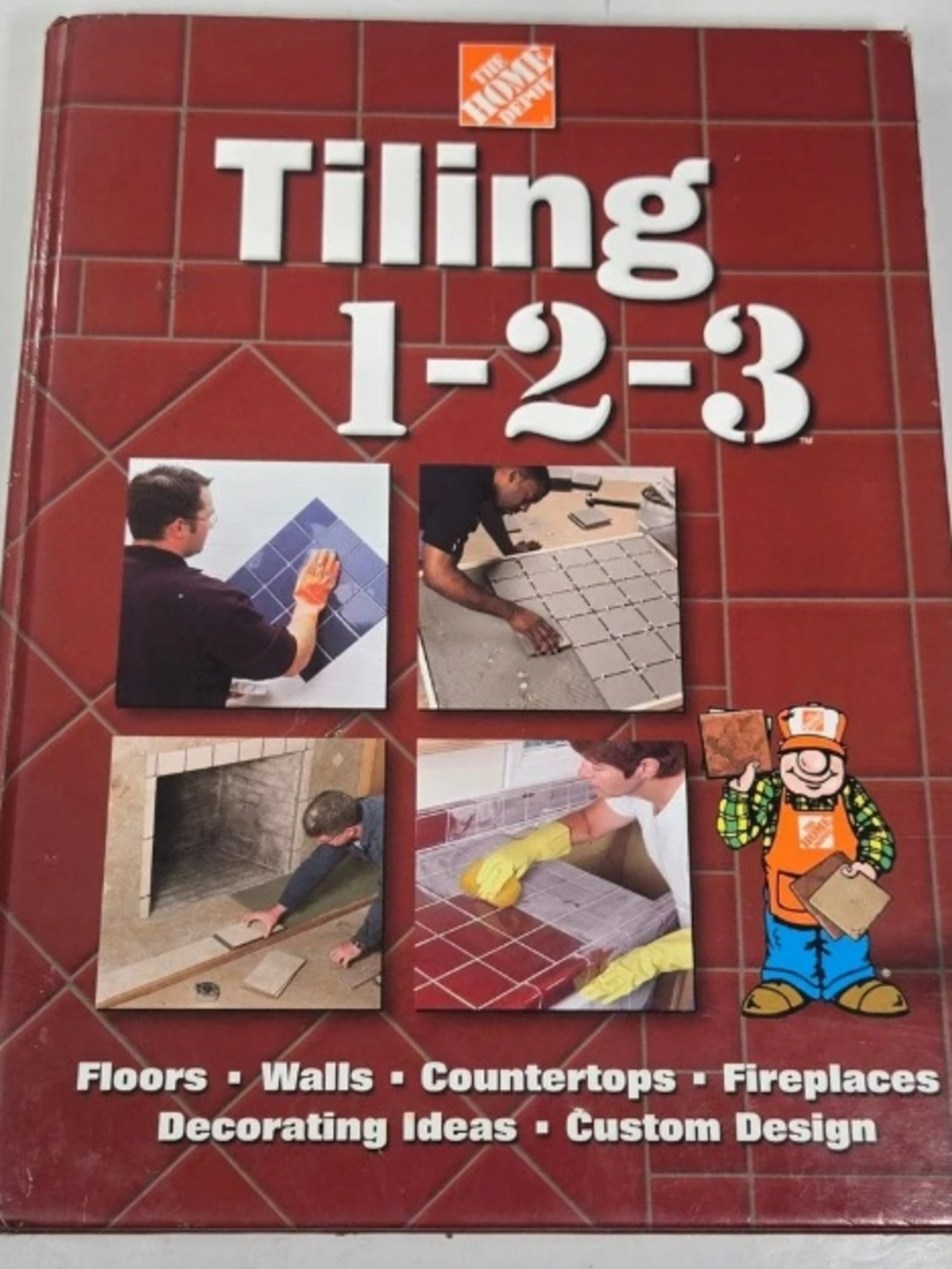 The Home Depot Tiling 1-2-3 Wall Art Print in Red